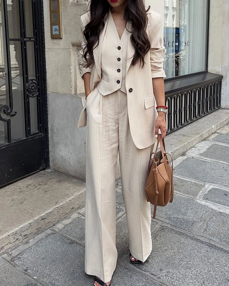 Gilet et blazer rayés