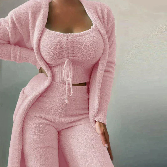 Ensemble de Loungewear 3 Pièces : Confort et Élégance pour vos Moments de Détente